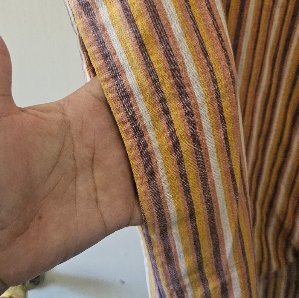Madewell Striped V-Neck Short Sleeve Dress NOWT - Picture 5 of 6